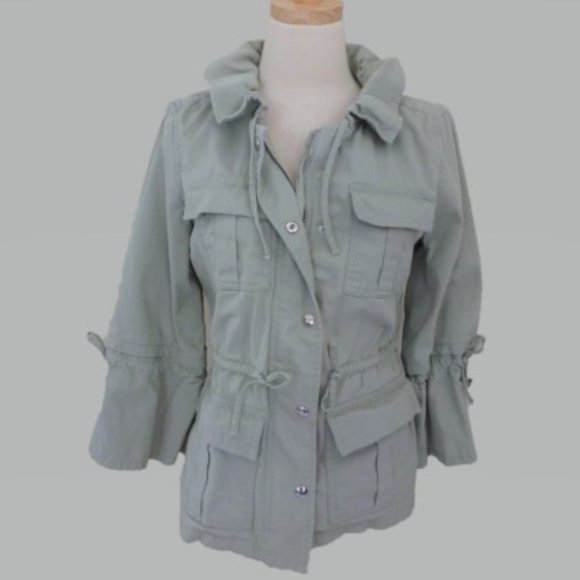 Banana Republic XS Lighty Sage Green Utility Jacket - Picture 1 of 5